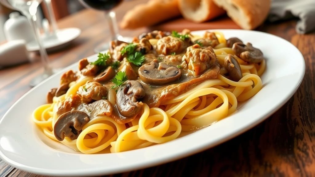 Easy Beef Stroganoff Pasta Recipe