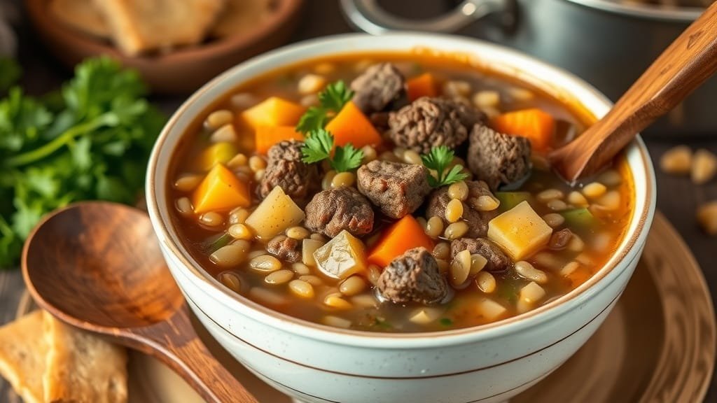 The Ultimate Beef Barley Soup